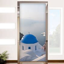 꾸밈데코_포인트시트지_산토리니와푸른바다(tl441)_현관문방문리폼디자인시트지