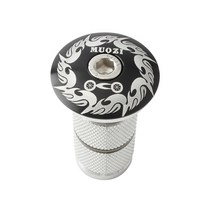 자전거 포크 탄소 픽시 스템 라이저바 섬유 스티어러 조정 가능한 헤드셋 스템 탑 캡 확장 나사, 검은 불꽃