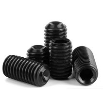 M8 블랙 무두볼트 육각 소켓 5개 DIN916 탄소강 합금강 랜치 스크류 렌치 고정, M8 (5개), 12mm