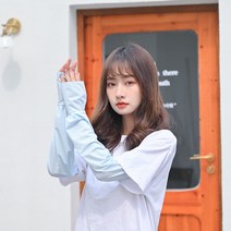 ZZJJC 쿨토시 남여 쿨토시 선블럭 라이딩소매, A-463 스카이블루투톤오플나빠