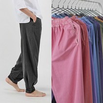 [바보사랑] 2077 공용 여름데일리 밴딩바지 30수 순면 13color[조선클로젯], 색상:하늘 / 사이즈:중(29~31)
