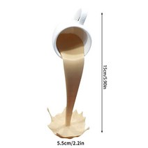 소품샵 카페 소품 포토존 장식컵 수 지 동상 부동 커피 컵 아트 조각 홈 부엌 장식 공예 유출 매직 쏟아져 액체 스플래시 머그잔, [01] A