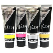 [동화오피스] 알파 아크릴물감 50ml / 형광 펄 낱색, 979 Fluorescent Orange