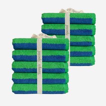 테리스페셜 스트라이프 호텔수건 200g 타올 10장 수건세트 40x80, 02_블루그린 10장, 10개