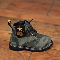 도오빠 밀리터 아동 남아 밀리터리 부츠 스웨이드 워커 슈즈 봄 가을 신발 키즈 주니어 어린이