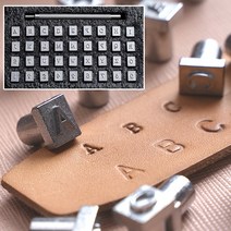 가죽 공예 이니셜 영문 알파벳 숫자 스탬프 도장 4mm