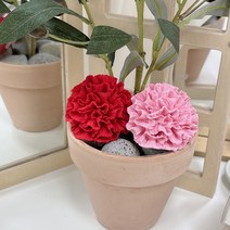 카네이션 석고 방향제 어버이날 스승의날 선물 답례품, 연분홍, 화이트뮤겟