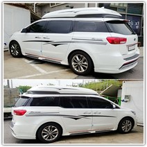 올뉴카니발 하이리무진 라인스티커 데칼스티커, 1set, 블랙+실버