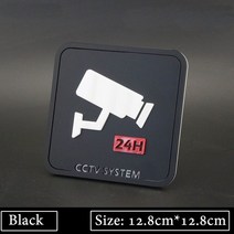 안전 용품 3d 모양 arcylic warning 징후 스티커 방수 24 시간 비디오 감시 로그인 실내 야외 cctv 보안 카메라 사무실, 회색