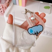 포카홀더 3 인치 아크릴 Photocard 홀더 Kpop 투명 앨범 사진 카드 Kawaii ID 펜던트 키 체인 학교 문구, 07 B7