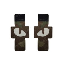 저스트씨 고양이 눈 전술 패치 독수리 전투 어둠 속빛나는 GITD 태그 배지 헬멧 가방 재킷 유니폼, [03] Eagle eye gray, 1개