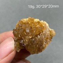 100% 천연 노란색 밀랍 방해석 생산 치유 크리스탈 원시 돌 보석 광석 표본, 18