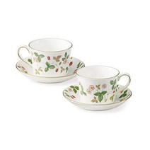 웨지우드 와일드스트로베리 찻잔 커피 홍차 결혼선물 세트 10옵션, Teacups Saucers Delphi Pair
