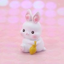 토끼 인형 장식 기술 미니어처 모델 홈 인테리어 러블리 액세서리 데스크탑 가든 장식 2 개, C