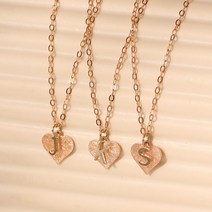 [러비앤비] 14K 18K 하트 알파벳 이니셜 목걸이 크리스마스 여자친구 연말 화이트 로즈골드 프로포즈 셀프 선물