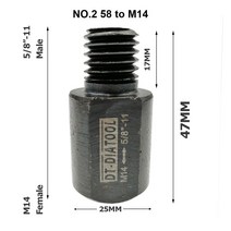 코어드릴 어댑터 코아 DT-DIATOOL M14 ~ 5/8 "-11 또는 드릴링 코어 비트 어댑터용 1pc 다른 스레드, 03 NO.3