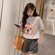 귀여운 곰돌이 프린팅 티셔츠