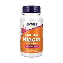 NOWNiacin(비타민B-3)250mgFlush-Free영양180Veg캡슐, 식물성 캡슐 90정