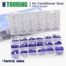 자동차 에어컨 HNBR O 링 고무 AC 냉매 링 세트 자동차 수리 도구 18 크기 자, [02]