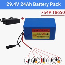 전동킥보드충전기 전기자전거 전동휠 충전기 새로운 7s4p 24v 24ah liion 배터리 팩 29.4v 24ah 전기 자전거 모터 ebike 스쿠터 18650 bms +호환, xt30-jst