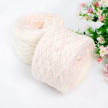 털실나라 그라데이션 트위드실 2볼 350g, 크림핑크