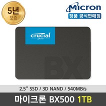 마이크론 크루셜 Micron Crucial BX500 SATA 2.5인치 SSD 1TB 아스크텍