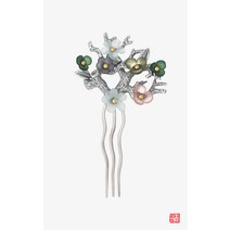 NASCHENKA 나스첸카 혜여 [나스첸카] MBC 내일 김희선 협찬_나무 화 _ 은비녀 은뒤꽂이 한복 뒤꽂이 traditional korean hair stick binyeo