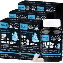 본트비 칼륨 포타슘 아쿠아 전해질 밸런스, 120정, 6개
