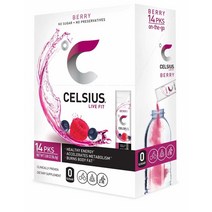 CELSIUS Berry On-the-Go Powder Stick Packs 셀시어스 베리 온더고 파우더 스틱 5.9g 14개입, 1개, 1