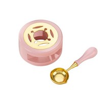 실링왁스세트 크리스마스 스탬프 빈티지 무지개 포토 DIY 목재 용광로 스토브 왁스 인감 스탬프 봉투 장식, 07 Pink Stove Spoon