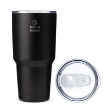 캐리보틀 보온 보냉 병 스텐 몬스터 텀블러 900ml 30oz캠핑 컵 빨대텀블러 커피 잔 물병 스텐컵 손잡이 텀블러, Black(블랙)