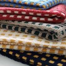 대폭 양털 뽀글이 사각 후리스 원단 5color, 딥네이비