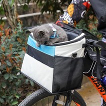 chol 강아지 고양이 자전거용 패브릭캐리어 이동가방, black