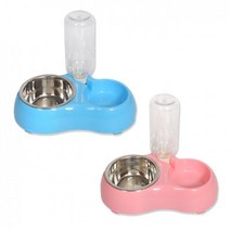 저렴 중형견급식기 예쁜 휘핏식판 프리미엄 이탈리안그레이하운드밥그릇 스텐 소형, 1개, 핑크