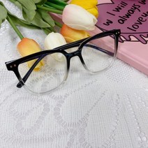 사각 네모 뿔테 투명테 안경 4color