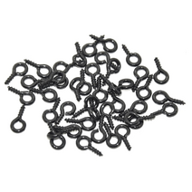 200pcs 작은 작은 미니 아이 핀 아이핀 후크 작은 구멍 나사 스레드 9 색 걸쇠 후크 diy 보석 만들기 결과