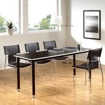 사계절공간연출 블랙책상/회의테이블/1800-600/무료배송, 1800-600블랙엔레드