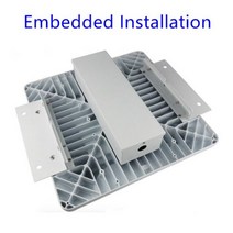 방수 캐노피 조명 60w80w100w150w 뒷마당 차고 주유소 램프 표면 장착 오목한 상업용 천장 램프, 150W, Warm White 3000k, Eebedded Mounted