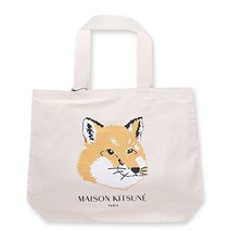 MAISON KITSUNE [명품]메종키츠네 22FW 공용 폭스헤드 에코백 에크루 EU..
