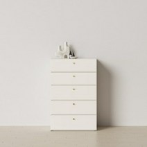 한샘(가구) 한샘 샘베딩 마일드 서랍장 5단 800 2종, 컬러:B형 : 패브릭그레이  (B)