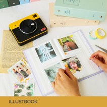 인스탁스 스퀘어 코닥 포토프린터 미니샷 레트로3 폴라 앨범, 일러스트북 스퀘어 - 웜그레이