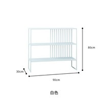 인테리어 수납 파티션 아이언 아트 랙 다층 스토리지 거실 바닥에서 천장까지 내려오는 발코니 코너 디스플레이 책장 현관, [01] WHITE