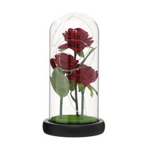 장미 무선 돔 조화 무드등 LED유리돔 USB 꽃조명