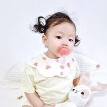 BayKids 무형광 롤링턱받이, 6)딸기 롤링턱받이 핑크, 1개