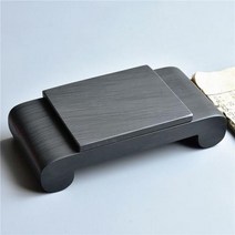 고급 벼루 돌벼루 서예용품 단계연 오리지널 스톤 잉크 커버 테이블 앤틱 스터디 네가지 보물 안후이 천연 물 리플 엔드, B