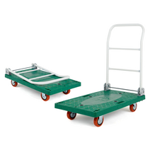 유니산업 우레탄 접이식 바퀴 무소음 핸드카트 중형 중사이즈 손수레 구르마 구루마 대차 유니카트, 검정 대차(손잡이O), 중형 / 일반(PVC)바퀴