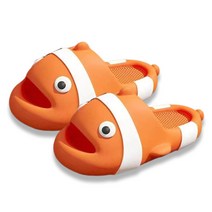 라라공방 폭신 소프트 EVA 층간소음 물고기 쿠션 슬리퍼, 오렌지, 1개