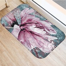 야자수매트 등산로매트 코코넛매트 1pcs 40*60cm 컬러 장미 꽃 패턴 미끄럼 방지 스웨이드 카펫 도어 매트, 14 2DD-48279-014