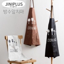 지니플러스 앞치마 방수앞치마 린넨 바리스타 카페 예쁜 원피스 주방 공방 미용실 목공 원피스형 앞치마, 브라운, 1개