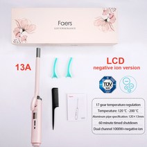 봉고데기 미니고데기 무선고데기 뽕고데기 Faers 전문 고데기 9mm/13mm/16mm 미니 세라믹 헤어 컬러 LCD 디, 01 9mm_02 EU